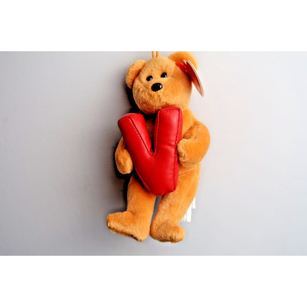 TY‎ Alphabet Beanie Baby - Letter V | MWMT | Vintage | Rare